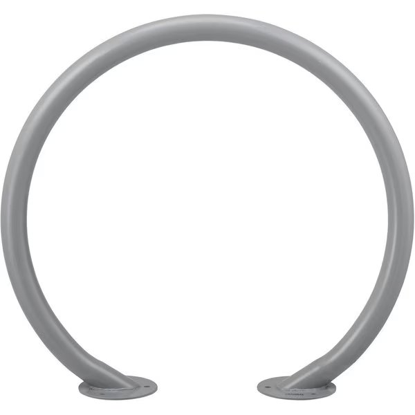 Circle Bike Rack, 37W x 33-1/2H, 2 Bike Capacity, Flange Mount, Gray, Global Industrial, Mfr#: 708388GY